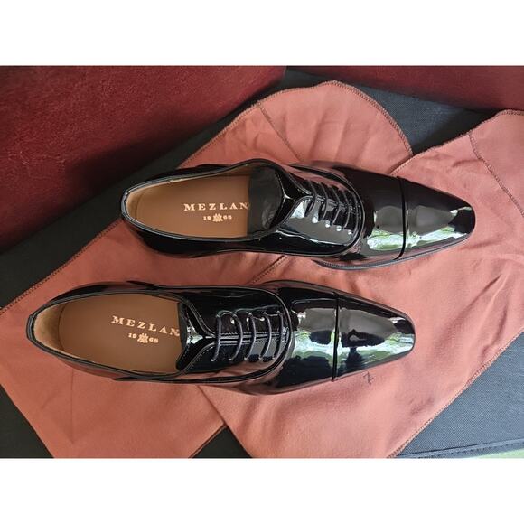 Mezlan Black Patent Leather Formal Oxford shoes us11 main image 6